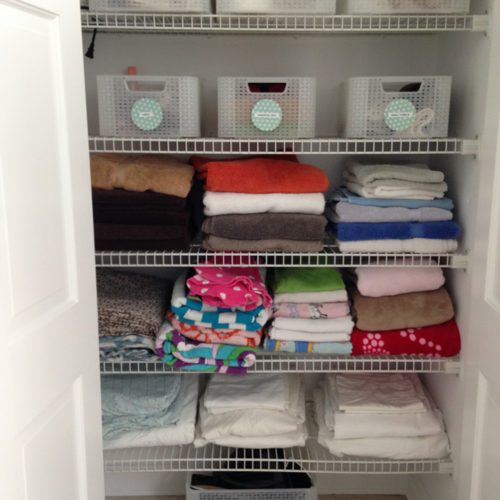 May You Be Organized linen closet