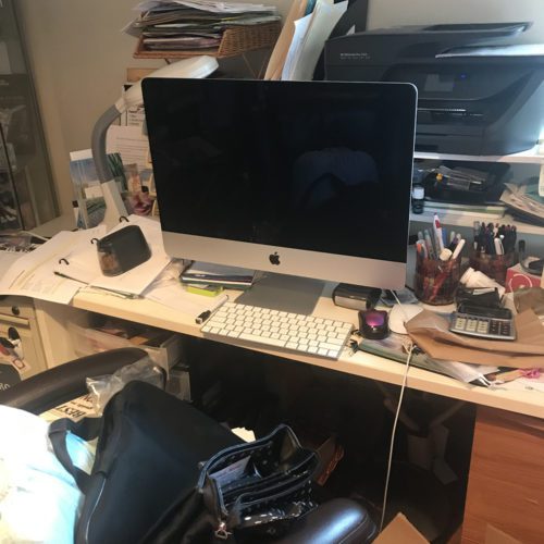 Office desk before