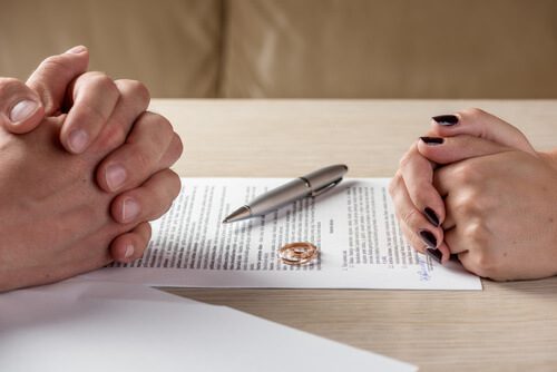 Organized divorce documents for legal and financial clarity